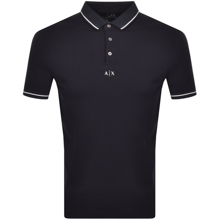 Alternative Image for ProductArmani Exchange Short Sleeve Polo T Shirt Navy1